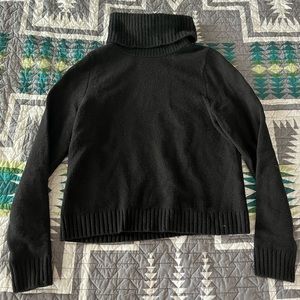 Madewell Cropped Black Cashmere Sweater